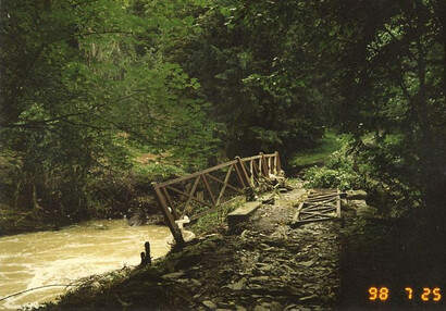 Povodeň v opočenském zámecké parku 23. 7. 1998