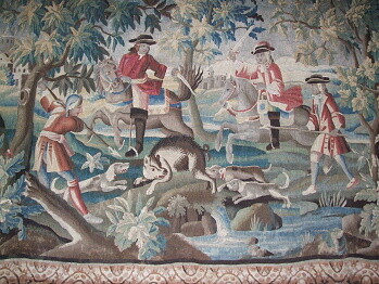 Státní zámek Opočno - tapiserie, textilie