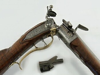 Breech-loading flintlock rifle, Johann Michael, Bohemia (Kuks), 1st half of the 18th century