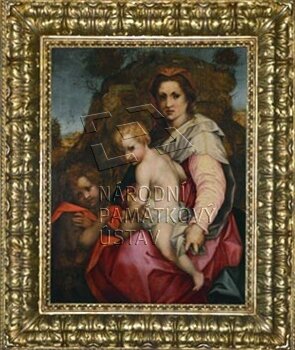 Andrea del Sarto (?): Madona s dítětem a malým Janem Křtitelem (1520)